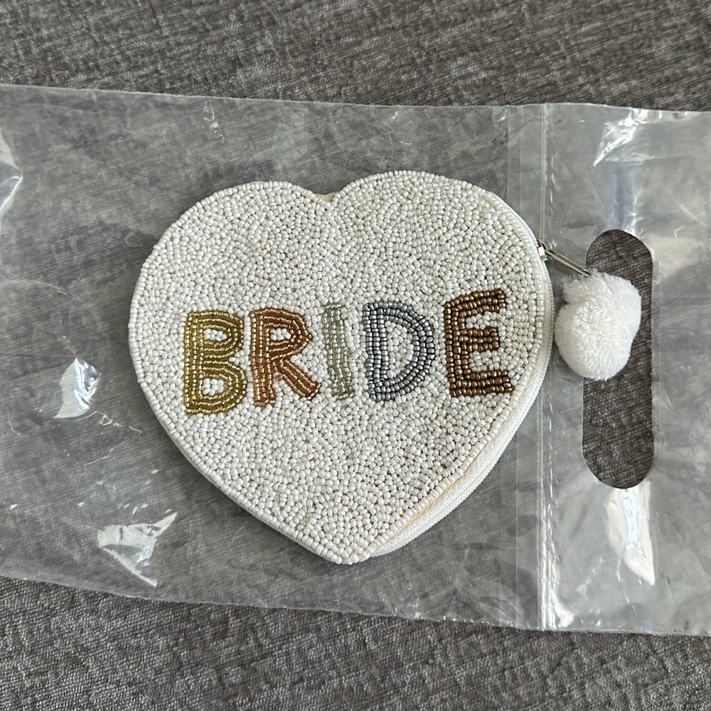 Bride heart shaped pouch